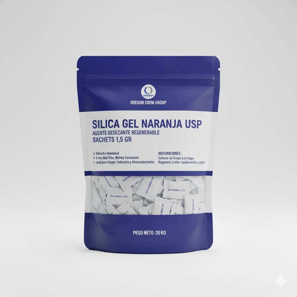 Silica Gel - Gel de Silice 3 Silica Gel Naranja Sachet 1 5G 20K