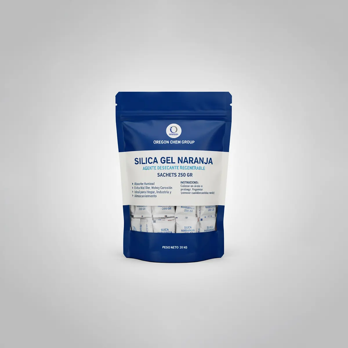 Silica Gel - Gel de Silice 8 Silica Gel Naranja Sachet 250 Gr 20K