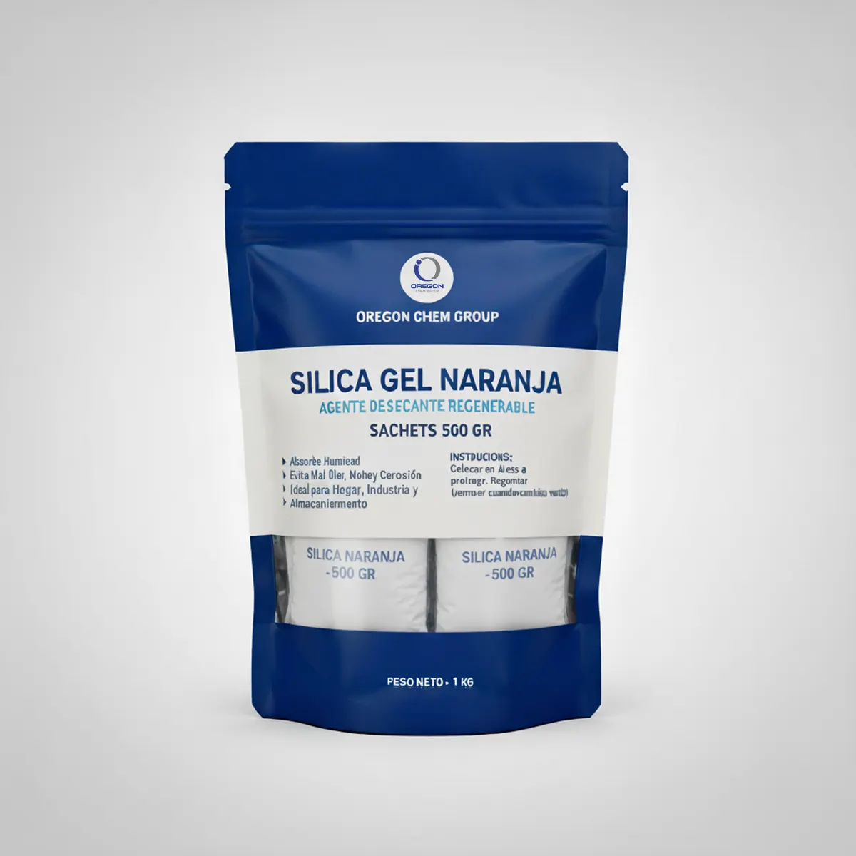 Silica Gel - Gel de Silice 7 Silica Gel Naranja Sachet 500 Gr 1Kg