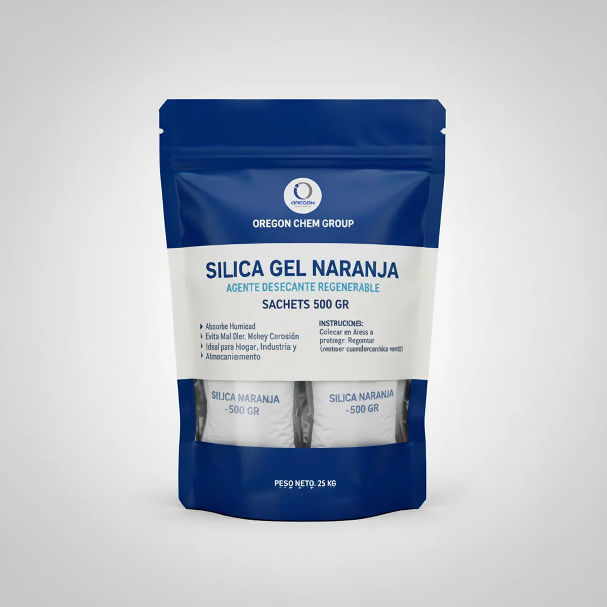 Silica Gel - Gel de Silice 6 Silica Gel Naranja Sachet 500 Gr 25Kg