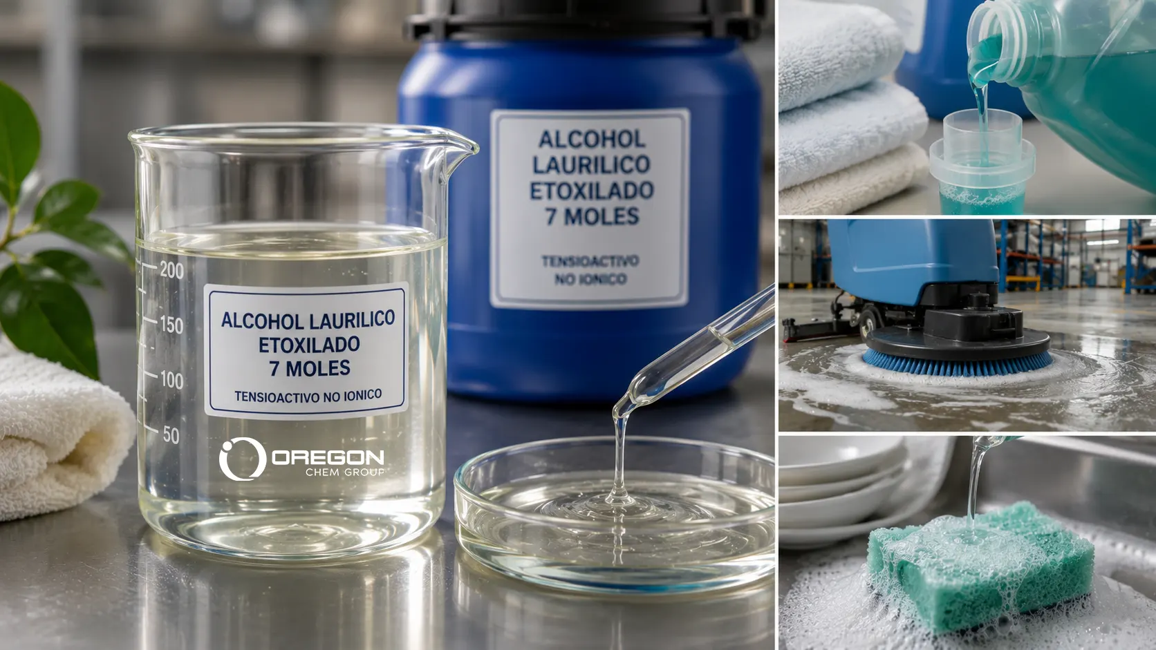 Alcohol Laurílico Etoxilado 7 Moles: el tensioactivo que mejora el desempeño de detergentes y limpiadores industriales 1 Alcohol Laurílico Etoxilado